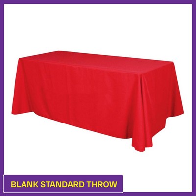 Red - 6ft Blank (No Imprint) Hemmed Standard Throw - 4 Sided