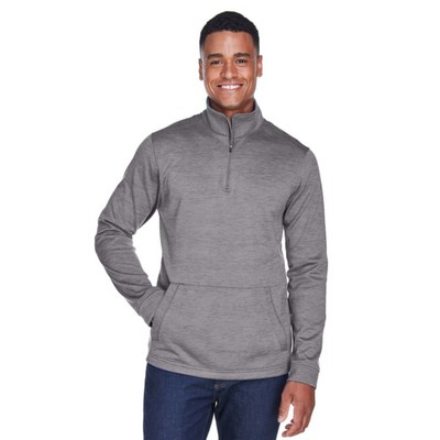 Devon & Jones Men's Newbury Mélange Fleece Quarter-Zip