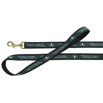 1" X 48" Woven Heavy Duty Pet Leash w/ Gold Colored Hardware - "Elite" Weave