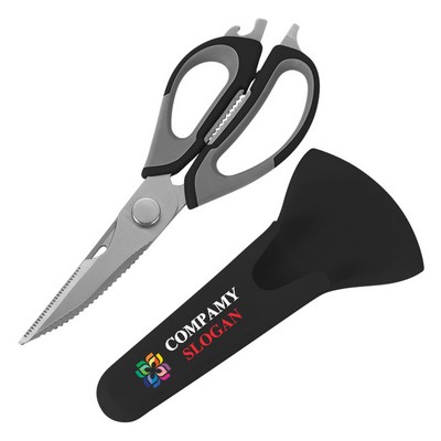 Multi-functional Kitchen Scissors with Magnetic Sheath