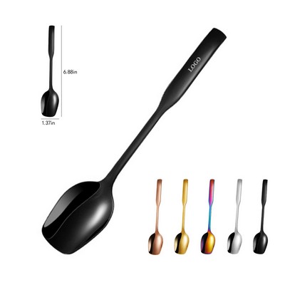 Medium Size Square Head Stainless Steel Spoon