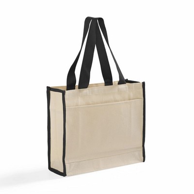 Color Trim Canvas Tote Bag