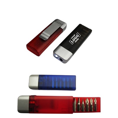 Clip-On Pocket Screwdriver with LED Light