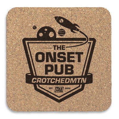 Square Cork Coaster (4"x 3/16")