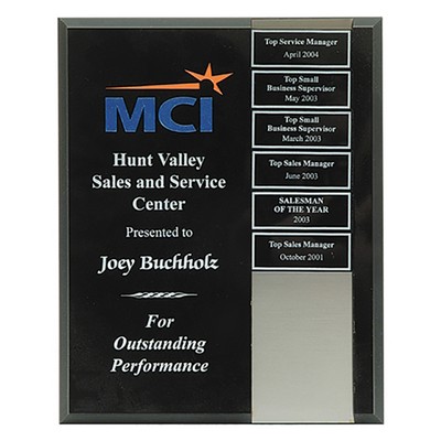 High Gloss Black Perpetual Plaque w/ Magnetic Acrylic Tiles (9"x12")