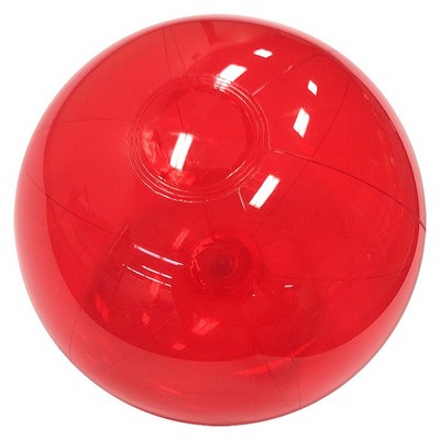 12" Inflatable Translucent Red Beach Ball