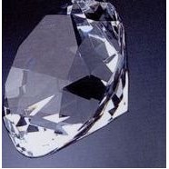 3-9/16" Optic Crystal Diamond Award