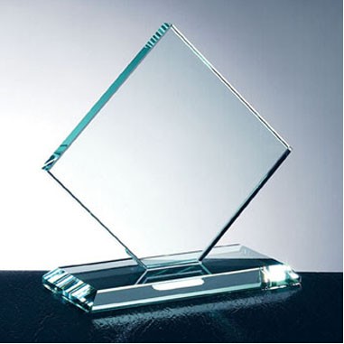 Square Diamond W/ Slant Edge Base Award (Medium)