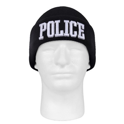 Police Deluxe 3-D Embroidered Watch Cap