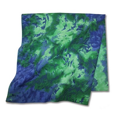 Blue/ Green Tie Dye Bandanna 22"x22"