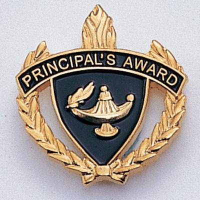 1" Enameled Principal's Award Academic Award Pin