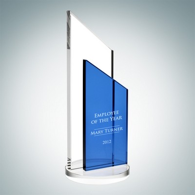 Blue Success Optical Crystal Award (Large)