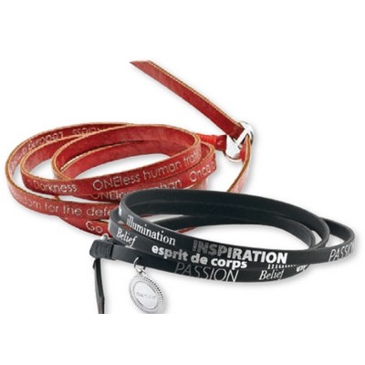 Leather Wrap Bracelet- Hot Stamped