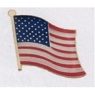 Patriotic Line USA Flag Die Struck Iron Lapel Pin