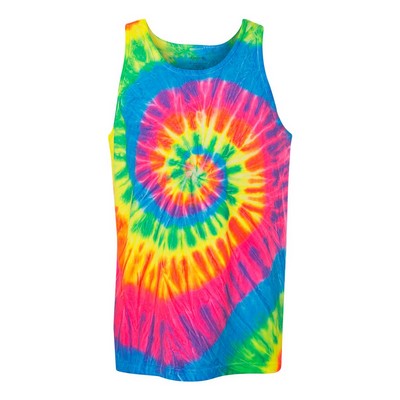 Dyenomite Multi-Color Spiral Unisex Tank Top