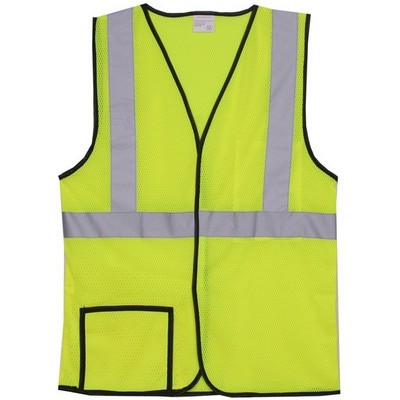 Mesh Yellow Single Stripe Safety Vest (2XL/3XL)