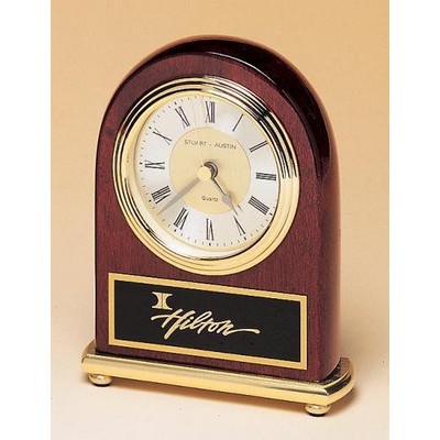 Rosewood Clock 4" W x 5" H