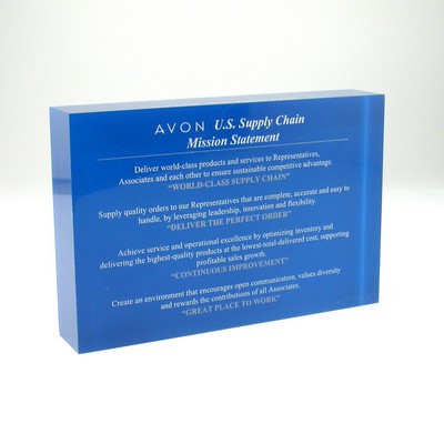 Flat Rectangle Lucite® Embedment Award (5 1/2" x 4" x 1")