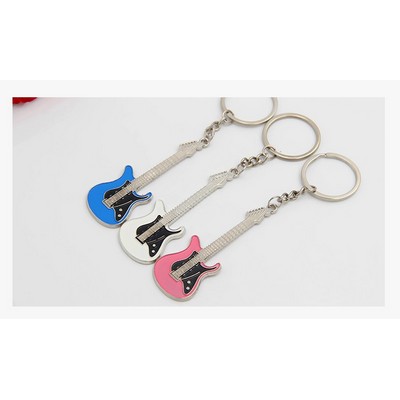 Electric Guitar Shaped Bottle Opener Key Chain