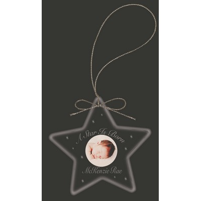 O Starry Night Optic Crystal 3'' Holiday Ornament