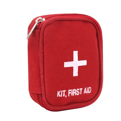 Red Military Zipper First Aid Kit