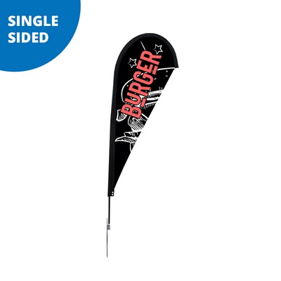 7' Teardrop Flag - Single Sided w/Spike Base (Small)