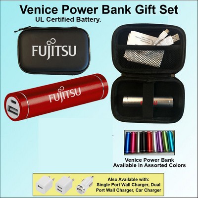 Venice Power Bank Gift Set in Zipper Wallet 3000 mAh