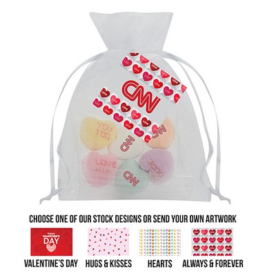 Organza Bag - Custom Conversation Hearts (Small)