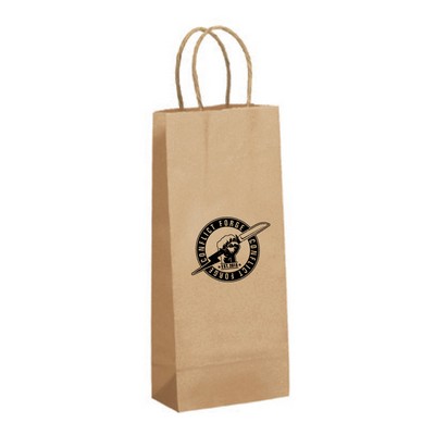 Recycled Tan Kraft Paper Shopping Bag (5 1/2"x3 1/4"x13")