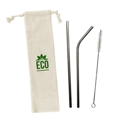 Stainless Steel Straw Set 3pcs