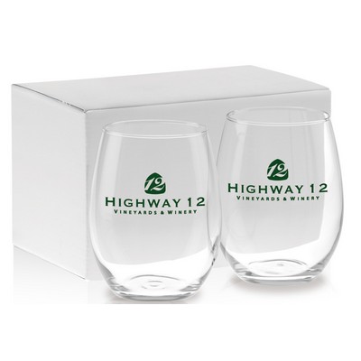 21 Oz. Stemless White Wine Gift Set