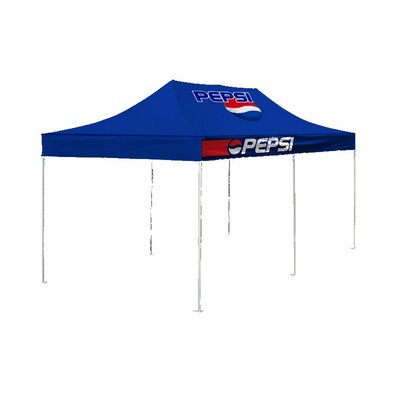 10'x20' V3 Premium Aluminum Tent Frame with Front Peak & Valance Printed Top