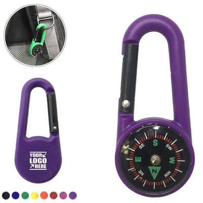 Plastic Carabiner Compass Key Chain