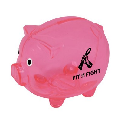 5"x4" Pink Piggy Bank