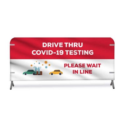 Barricade Skinz™ - COVID-19 - Drive Thru Testing - 3 x 8 ft Stretch Cover