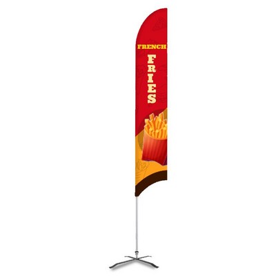 French Fries Pre Printed 15' G7 Feather Flag - Yellow & Red