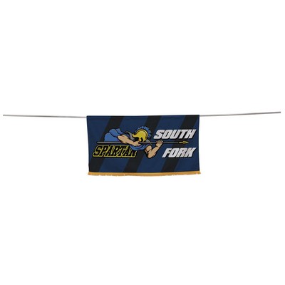 3' x 6' Parade Banner Straight Bottom Kit w/Gold Fringe