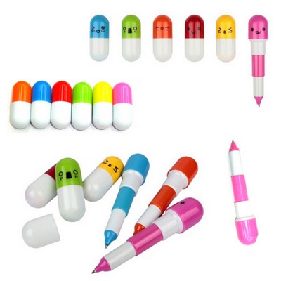 Stretch Pill Shaped Ballpoint Pen