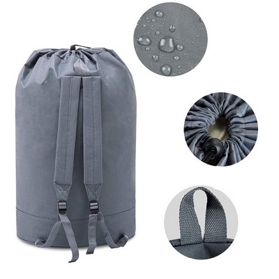 Double Shoulder Drawstring Beam Waterproof Bag with zipper