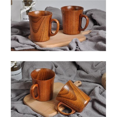 9oz Wood Coffee Cup With Handle