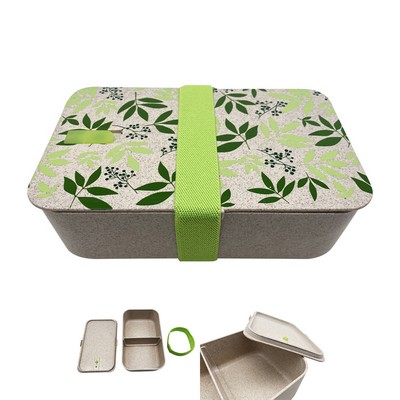 Full Print Wheat Straw Bento Box