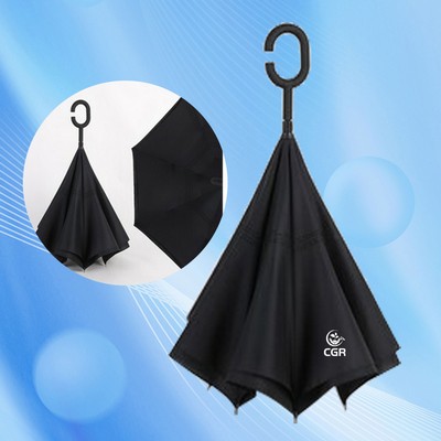 Reverse Grip C-Handle Umbrella