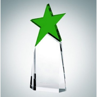 Triumphant Star Crystal Award, 9"H