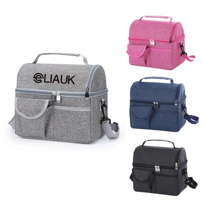 Double Layer Insulated Cooler Bag