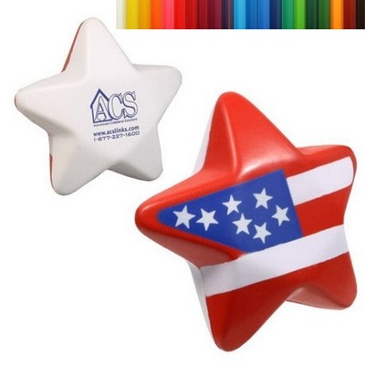 Patriotic Star PU Stress Reliever