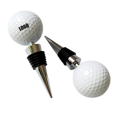 Golf Ball Shaped Wine Bottle Stopper