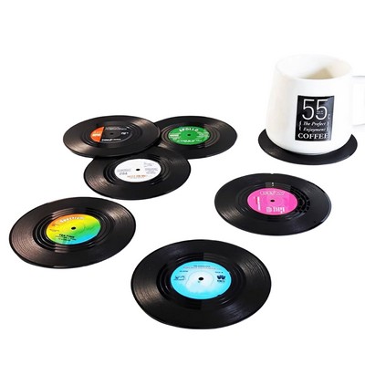 Retro Record Coasters for Drinks