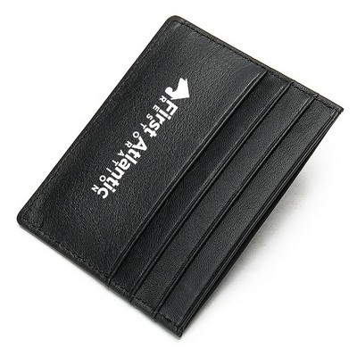 Leather Card Wallet with RFID Protection