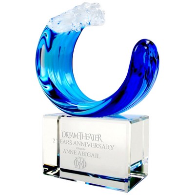 Wave Art Glass Tidal Award