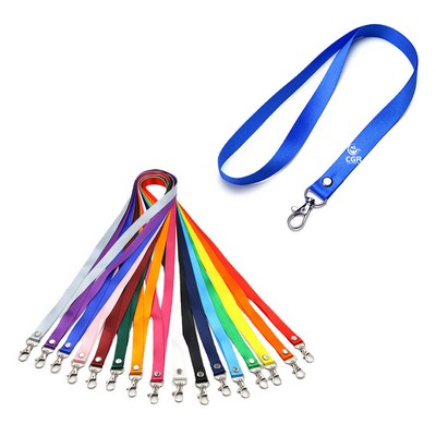 3/4" Dye-Sublimated Lanyard w/Metal Hook